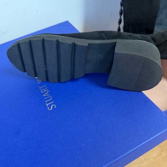 Stuart Weitzman Sz 9  Womens City OTK Boots Black Stretch Suede Leather $950! - Picture 6 of 7